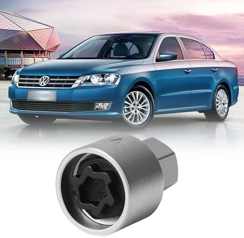 LALAGO 538 Boulon de Vis Antivol de Pneu de Voiture, Écrou de Roue de Verrouillage de Roue de Voiture, Outil de Retrait de Vis Antivol de Moyeu, Compatible avec VW