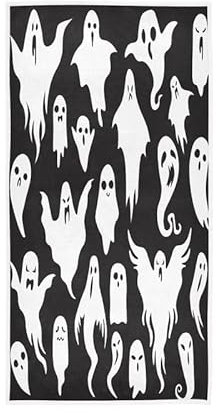 Badetuch Halloween Geist Mon-Ster Gruseliges Gesicht Lustig Duschtücher Praktischem Sporthandtuch Weich Gästetuch Für Männer Wandern Damen 40X70Cm