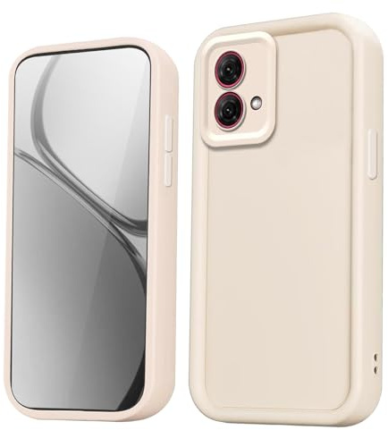 HAOYE Funda para Motorola Moto G84 5G,Silicona Carcasa Antigolpes con Bordes Elevados/Esquinas Reforzadas y Diseño Elegante - Blanco