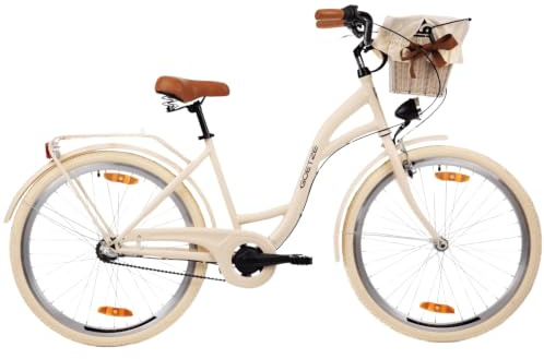 Goetze Style Damen Citybike 26/28 Zoll, Retro Fahrrad mit 3-Gang