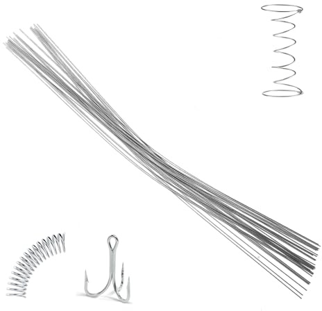 ZMDMAH 30 piezas de alambre de acero para resortes, 1 mm x 400 mm, alambre de resorte de acero inoxidable, varillas macizas, alambre de acero inoxidable, alambre recto para rosas, flores, manualidades