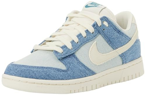 Nike Femme WMNS Dunk Low, Smokey Blue Pales Ivory Denim Turq Ochre, 42 EU