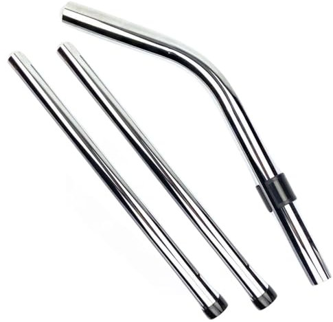 32mm Extension Tube Pack of 3 for Henry & Hetty Hoover | Chrome Rods for Numatic Vacuum Cleaners | Henry Hoover Pipe Replacement | Compatible Hetty Parts | Vacuum Spare Tubes Accessory Set.