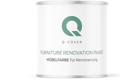 Q-COVER Möbelfarbe Hochglanz | Farbton: Minttürkis RAL 6033 2,5L | Holzfarbe für Möbel & Innenausbau | Deckend, wasserbasiert, kratzfest | Für Küchen, Schränke, Tische, Gartenmöbel