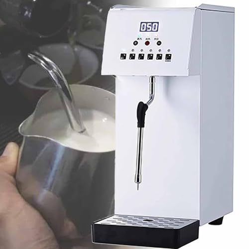Montalatte, commerciale, macchina per montare il latte elettrico da 2500 W, vapore commerciale da 6 litri, macchina automatica per schiumare il caffè con display a LED