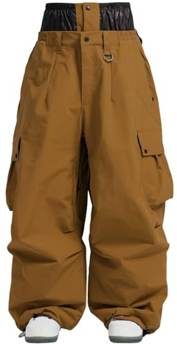 GSOU SNOW Herren Damen Skihose Super Baggy Snowboardhose Oversize Schneehose Snowboard Hose Ski Hose für Männer Frauen - Wasserdicht Winddicht Atmungsaktiv Warm