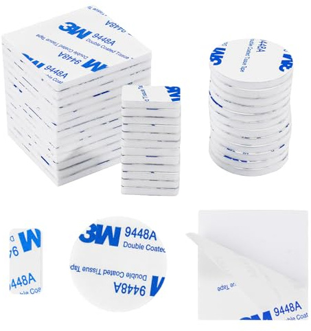 Yixinhe 60 PCS Double Sided Sticky Pads, 3 Shape Sticky Pads Self Adhesive | Mounting Double Sided Foam Tape, Hanging Tape for Walls, Floor, Door, Plastics, Glasses and Metals
