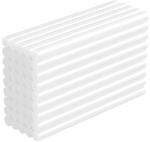 Ravytha 45 piezas Pegamento Termofusible, Barras de Pegamento Caliente Transparente para Pistola de Pegamento Caliente, barras de silicona para Bricolaje, Sellado y Fijación