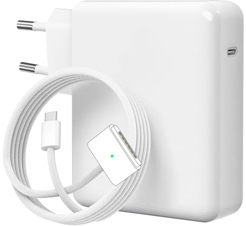 Cargador MacBook Air Pro, 70W USB C a Magnética 3 Cable M4 M3 M2 M1 Cargador Macbook para Mac Book Air 13, 15 Pulgadas, Mac Book Pro 14, 16 Pulgadas, con Cable Trenzado de 2M