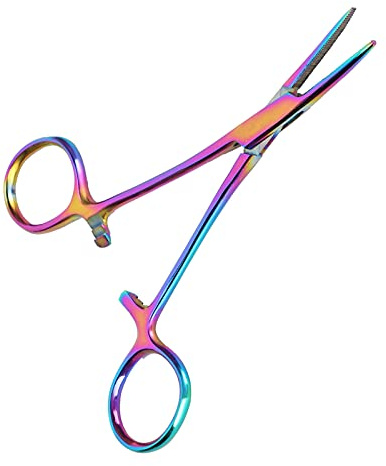 aqxreight Herramienta Hemostática para Desplumar el Pelo de Las Orejas de Mascotas: Abrazadera de Acero Inoxidable con Punta Recta de 14 Cm para Perros y Gatos, Diseño Dentado para una Depilación