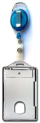 1x Ausweisset Ausweis-Set RFID NFC BLOCKER SCHUTZ Offener Ausweishalter Ausweishülle Horizontal + Ausweis Jojo Zipper GÜRTELCLIP