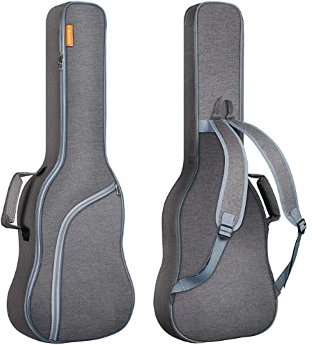 CAHAYA E-Gitarren Tasche Gitarrentasche für E-Gitarre Gig Bag Guitar Bag mit 9mm gepolsterter E-Gitarrenkoffer Reißfest und Wasserfest Grau CY0175