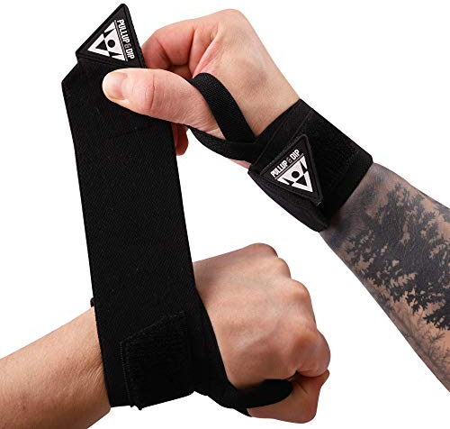 PULLUP & DIP Wrist Wraps Handgelenk Bandagen für Fitness, Calisthenics, Crossfit, Bodybuilding & Krafttraining, Profi Sportbandagen Stabilisierend & Schützend, (Pullup & Dip Branding)