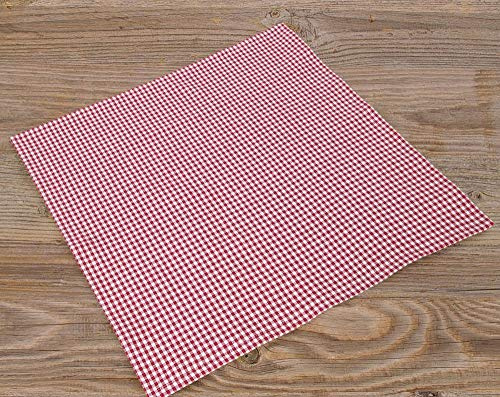 matches21 Serviette Stoffserviette Tischwäsche Landhaus Premium LINA Karo kariert kleinkariert 45x45 cm 1 STK - rot