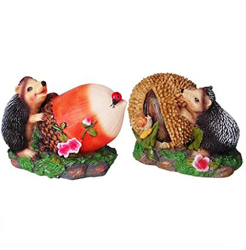 WJBABJ Jardin extérieur décoration résine hérisson Sculpture Artisanat Maison Jardin Cour Ornements pelouse Paysage Statue Figurines décor