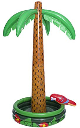 JINGLING Aufblasbarer Palmen-Kühler, Pool Getränkekühler Partyangebot Für Einen Pool, Aufblasbare Palmen 180x72x72cm Schwimmende Getränke Bierkühler
