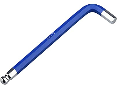 FOCMKEAS 10mm Ball End Hex Key Allen Wrench,Internal Hexagonal Wrench, L Shaped Long Arm S2 Steel Repairing Tool，Deep Blue