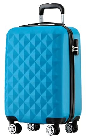 BEIBYE Zwillingsrollen 2066 Hartschalen-Koffer: 15 Farben, ABS-Kunststoff, Zahlenschloss mit Doppelreißverschluss, Exklusive Innenausstattung und umfangreiche Funktionen(Türkis, M)