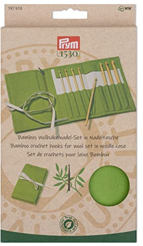 Prym 197610 Woll-Häkelnadel BAMBUS Set grün 3,5-8 mm