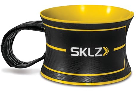SKLZ Shallow Shot Golf-Schwungtrainer für konsistente Swing | Schwarz/Gelb; 10–15 cm verstellbar; Unterstützt die Schwingungsmechanik, ohne die Haltung zu verändern