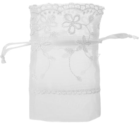 LIFKOME Bolsa de Organza Color Claro para Joyas Pequeña, Ligera y Fácil de Guardar, Diseño Compacto Adecuado para Bodas y Aniversarios
