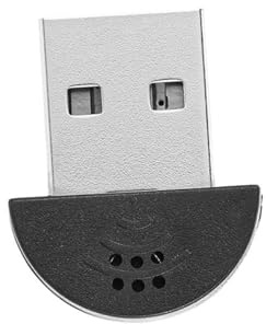 Sarini Microfono Mini Notebook USB 2.0, Adattatore Mic per Microfono vocale da Studio USB Portatile per PC