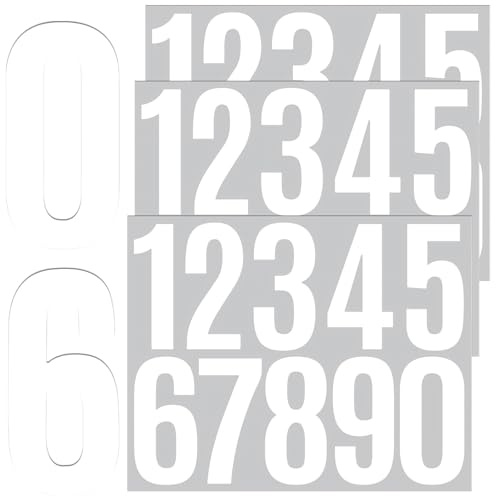 9 Feuilles Chiffre Autocollant, 1-9 Autocollant Numéro d'Adresse de Maison, Numero Boite aux Lettres, 7,6 cm ÉTanches Autocollants de Numéro, pour Fenêtre Porte Maison Numéro d'Adresse (cendre)