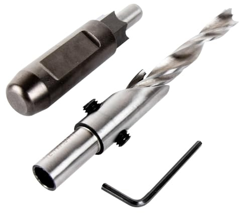 O'SKOOL hexagonal mortise chisel for 5/16 hex bolt & nut with counterbore drill bit ideal for making hexagonal holes in wood, CAE004