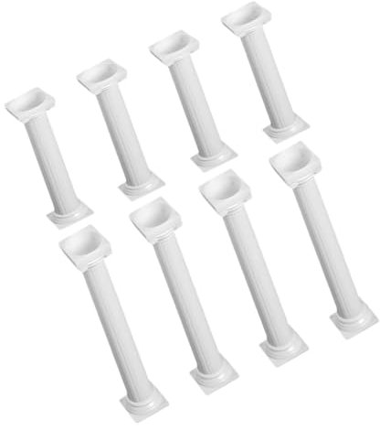 GLSTOY 8pcs Cake Support Rods Roman Column Accents for Wedding Tiered Cakes Decoration Column and Pillars Base