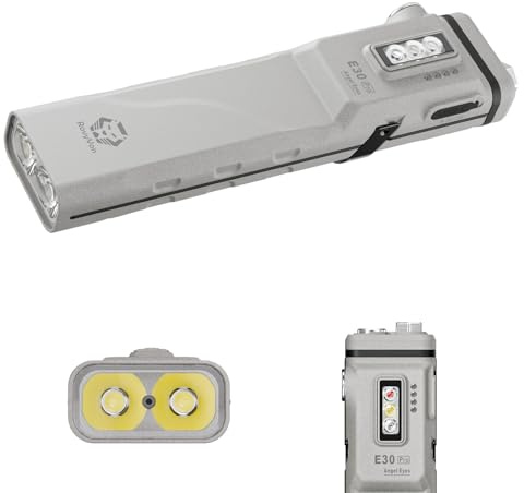 RovyVon E30 Pro EDC Torch Rechargeable, Powerful 3500 Lumens with Proximity Sensor, for Work, Self Defence and Outdoor, Tactical Flashlight with Sidelight, IP68, 3000mAh Battery