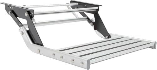 Marchepied manuel pour caravane, marchepied double de 55 cm, accessoires pour camion de caravane avec capacité de charge de 150 kg, marchepied d'entrée de camping, marchepied pour camping-ca