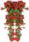 Leixi 2Pcs Artificial Hanging Flowers, UV-Resistant Fake Hanging Plants Flower Bouquet for Wall Home Room Garden Yard Patio Wedding Indoor Outdoor Decoration (Red)