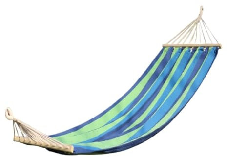 Outdoor Camping Hängematte mit Holzstab Anti Rollover Design Einzel- und Doppelschaukel für Freizeit und Entspannung im Garten oder Terrasse