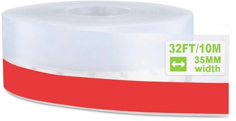 DINGLIAN 2026 Updated Shower Glass Door Silicone Seal Strip, Door Draft Stopper, Weather Stripping Window Seal for Doors Windows and Shower Glass Gaps, 33 Feet, Clear, 35MM