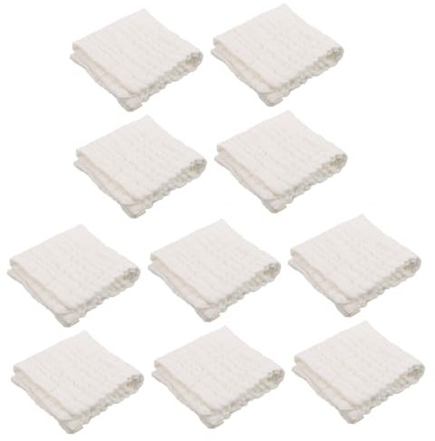 Abaodam 10stücke Baumwoll-waschlappen Für Weiche Multifunktionale Gesichts Und Spucktücher Für Neugeborene Hautfreundlich Für Empfindliche Babyhaut