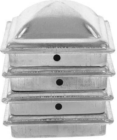 DIYEAH 4pcs Column Cap Heavy Duty Metal Fence Post Cap Cover for Farm and Garden Fencing Post Topper Protection Decorative Accessory