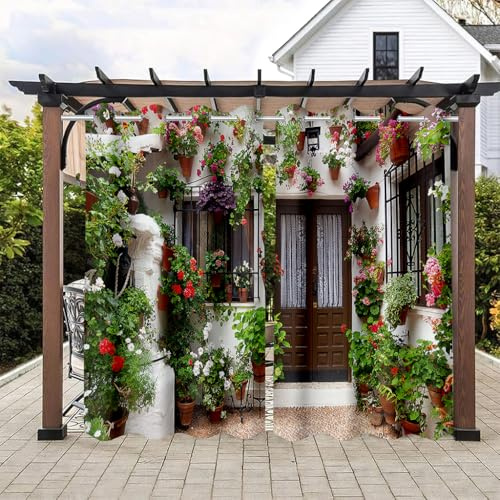 Hiseng Outdoor Vorhang Wasserdicht, Wetterfest Outdoor Pergola Vorhang Blickdicht 2 Stück Outdoorvorhänge Wetterfest Sichtschutz Sonnenschutz Balkon Pavillon, 3D-Landschaft (Anlage,137x203cm)
