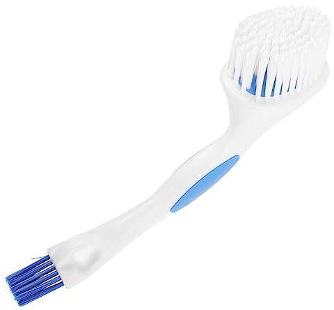 Nylon Cleaning Brush for Washing Machines - Flexible Scrubbing Tool with Curved Handle for Effective Cleaning in Hard-to-Reach Areas