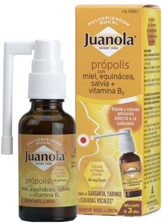 Mundspray für Hals, Rachen und Stimmbänder mit Honig-Zitronen-Geschmack 30 ml. 6er-Pack.