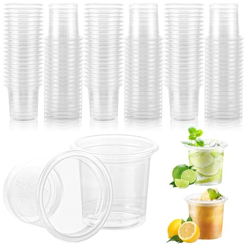 WOPPLXY 1000 Stück Shotgläser Plastik, Transparent Wiederverwendbarer Schnapsgläser Plastik, 20ml/2cl Schnapsbecher für Hochzeiten, Partys, Versammlungen, Weihnachtsfeiern und Shop