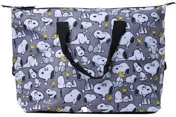 Peanuts Tote Duffel Bag Snoopy Woodstock All Over Print Weekender Travel