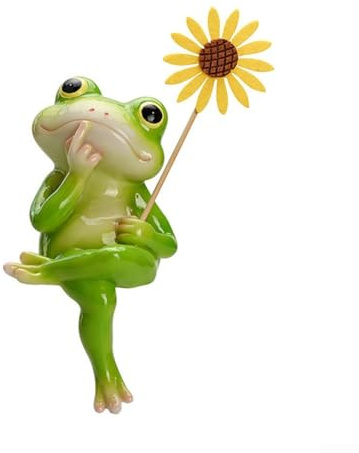 Resin Frog Garden Ornaments Four Piece Set for Outdoor Landscape Decoration Small Pond Accents and Indoor Green Space Detailing