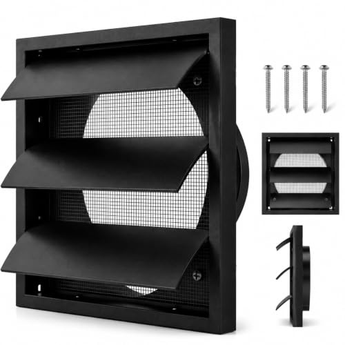 100mm Vent Cover, External Gravity Grille Air Vent Extractor Fan Cover | Built-in Pest Guard Screen Fly Screen Round Rear Spigot Duct Grill Bathroom Fan Tumble Dryer Vents Covers
