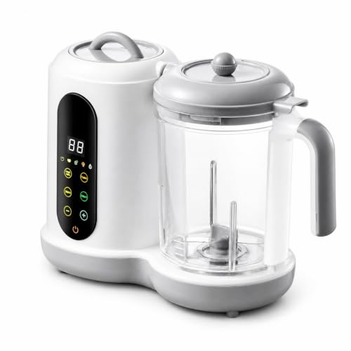 KiBcsLic Babybrei Maker transparent Babynahrungsprozessor Arbeitsplattengerät Dampfgarer