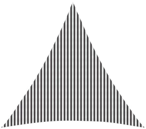 Roanoer Tenda parasole triangolare, 6 x 6 x 6 m, in polietilene ad alta densità, traspirante, ombreggiante per terrazza, giardino, balcone, piscina ed esterni, colore grigio
