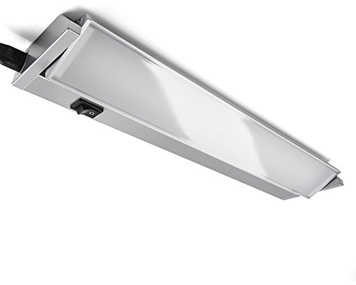 2er SET SO-TECH® LED Unterbauleuchte Alessia - schwenkbare Flächenleuchte mit diffuser Scheibe, Schalter, Netz- und Verbindungskabel zum erweitern 15W / 910 mm