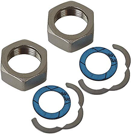 2 Stück Anschluss Set DN32-1 1/2'' für Edelstahl Wellrohr 3tlg. Verschraubung Solarrohr Solarleitung Fitting Montage