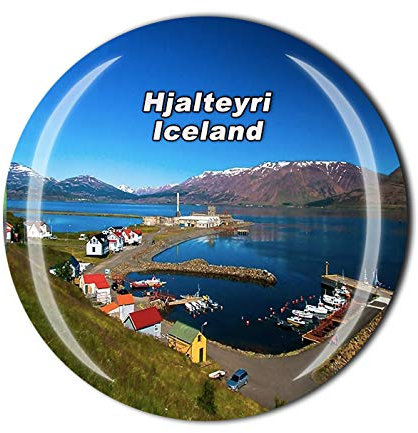 Hjalteyri Island 3D Kühlschrankmagnet Kristallglas Magnet Touristenreisen Souvenir Sammlung Geschenk Magnet Aufkleber Home Küche Dekoration