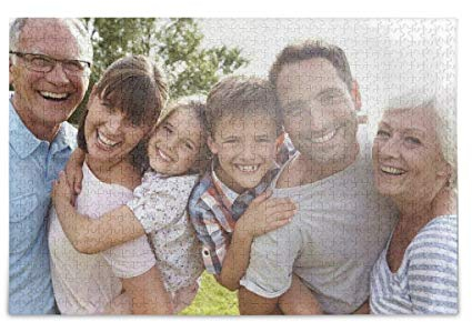 Mnsruu Puzzle Personalisiert Kinder Erwachsene DIY Jigsaw Custom 1000 Teile mit Puzzle mit eigenem Bild