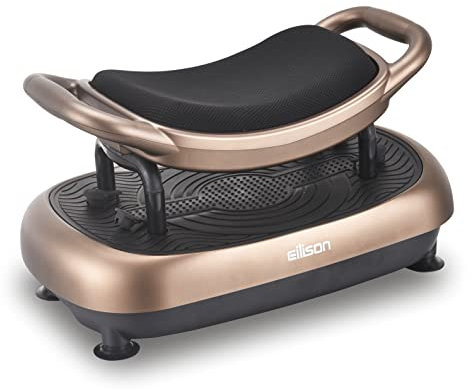 EILISON Fitabs Vibrating Plate Trainer with Loop Straps, Lymphatic Drainage for Wellness and Recovery (Brown, 8009)